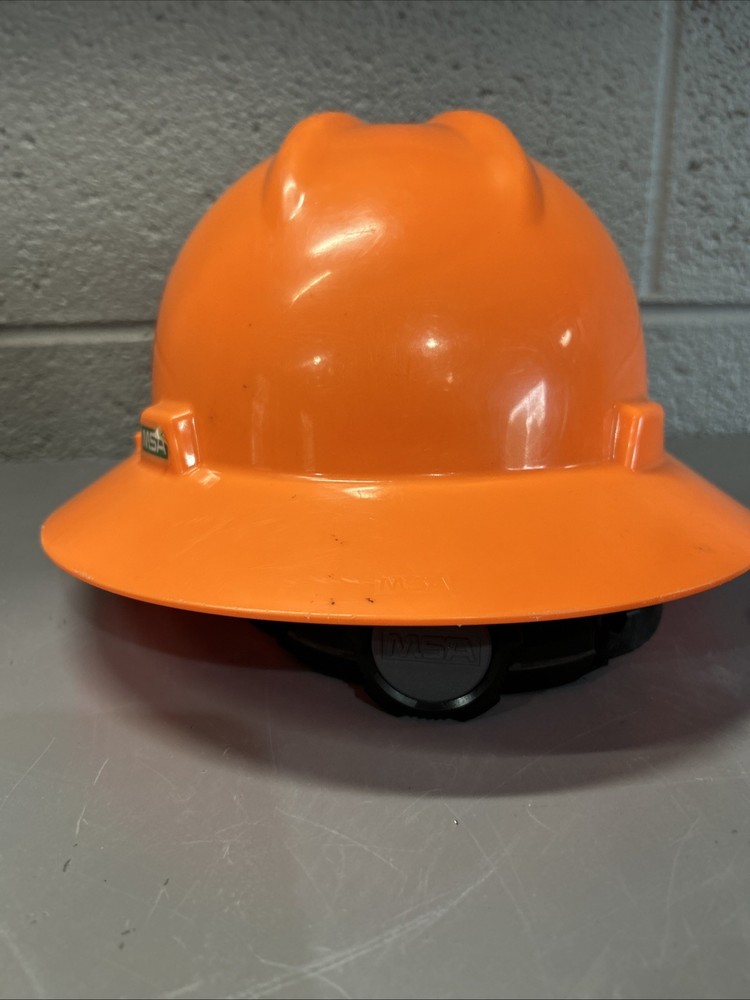MSA Orange Class E hard hat adjustable Medium V-Guard skullgard ￼