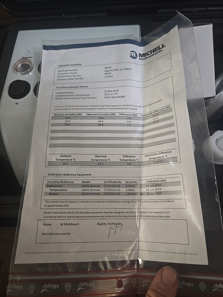 Michell Instruments HygroCal100 Humidity Validator