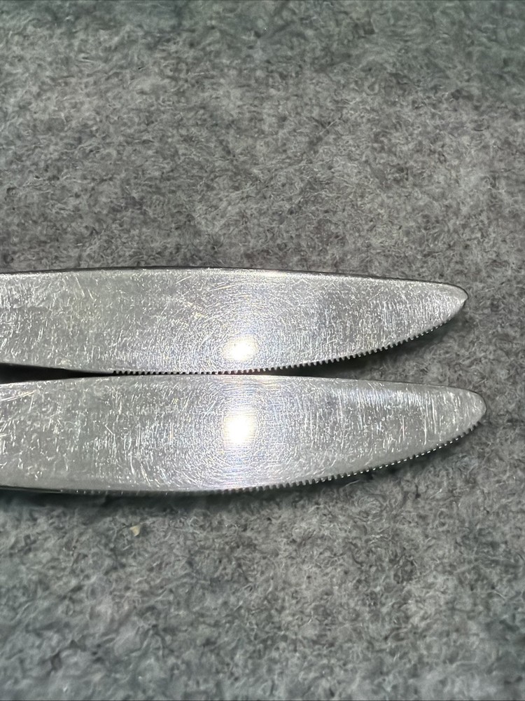 2 Ekco Eterna Mary Jane Stainless Flatware Knives