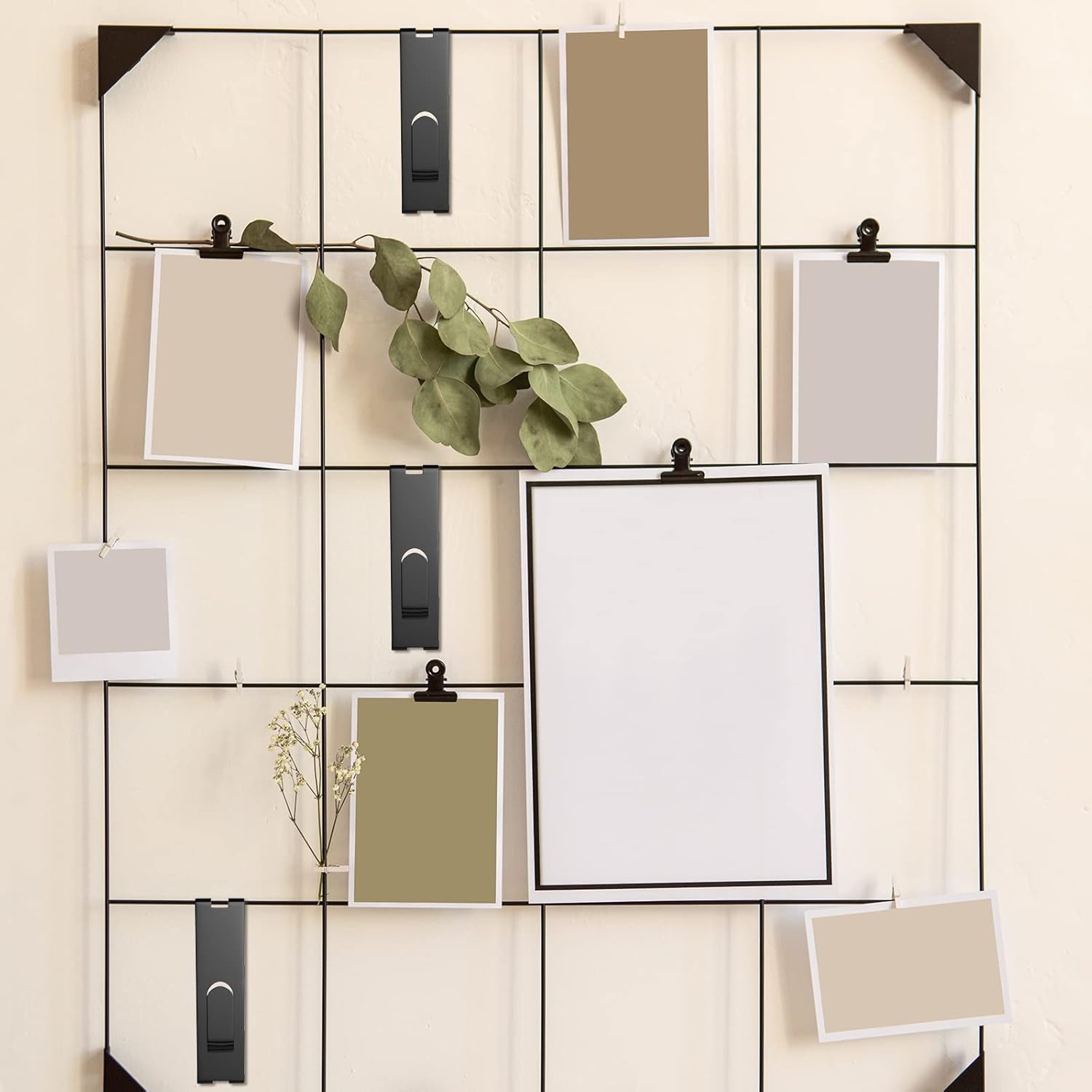 15 Pcs Gridwall Utility Notch Hook Gridwall Picture Hanger Commercial Black Grid