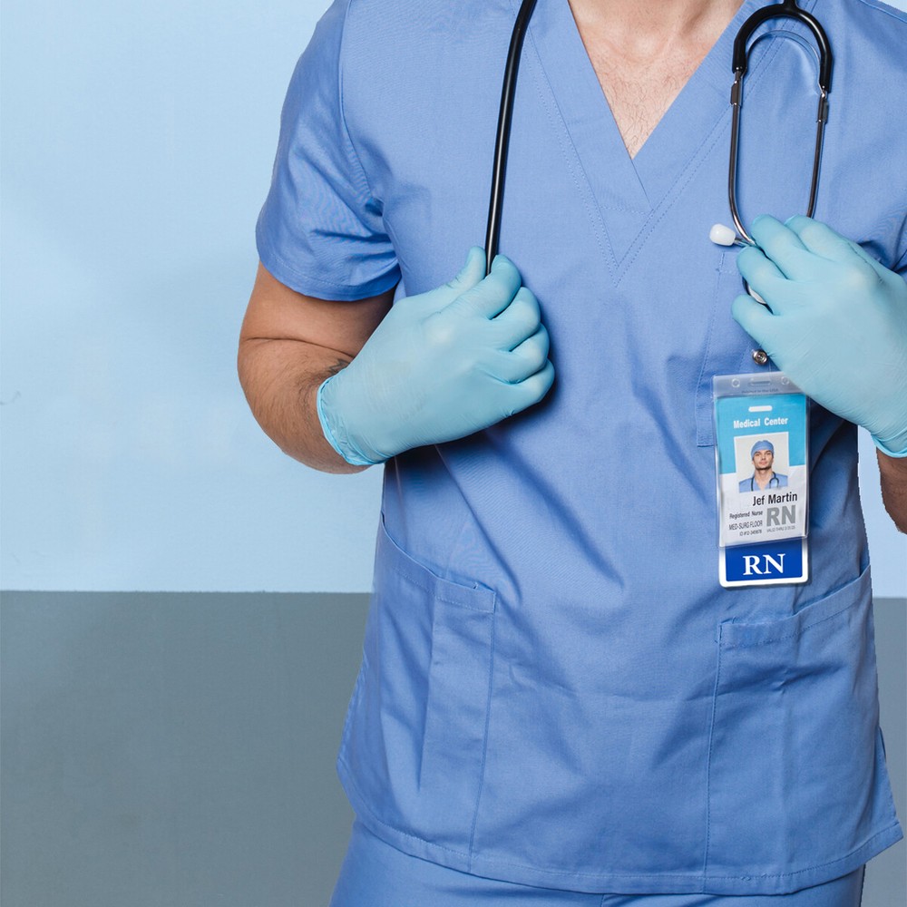 5 Pack - RN Badge Buddy Oversized Vertical ID Backer for Registered Nurses