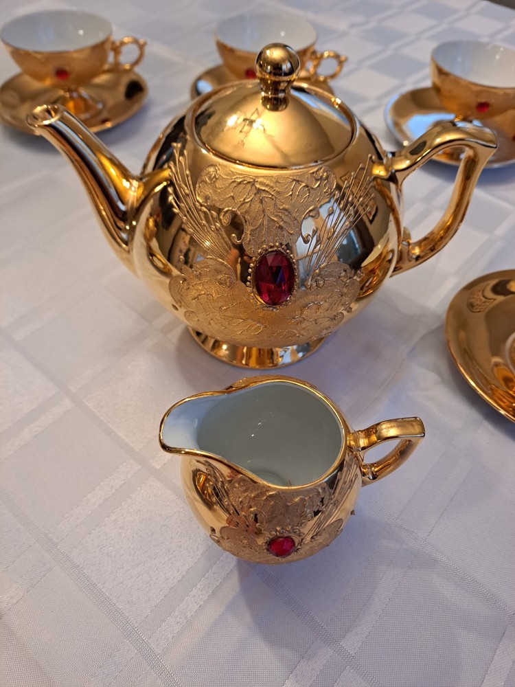 22K gold tea Cup set