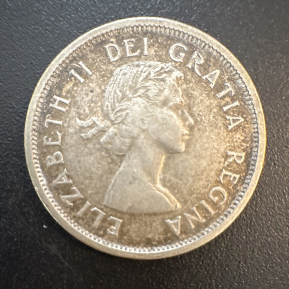 Canada 1964 Silver 25 Cent Coin Queen Elizabeth II Circulated