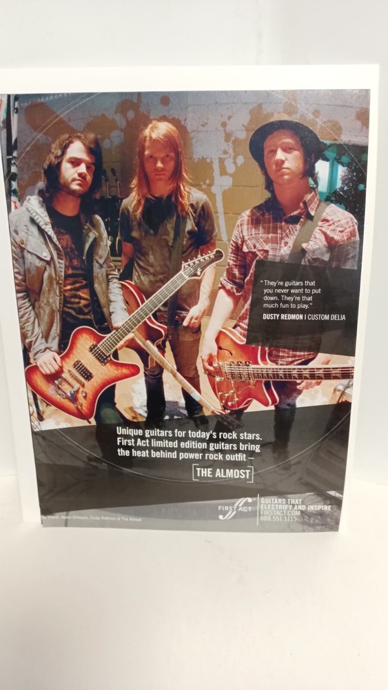 THE ALMOST FIRST ACT GUITARS   DUSTY REDMON  - PRINT AD  a5