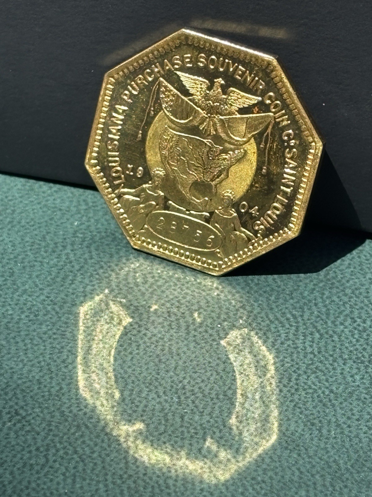 1904 Proof Like HK-306 So Called Dollar Louisiana Purchase Expo Octagonal Brass