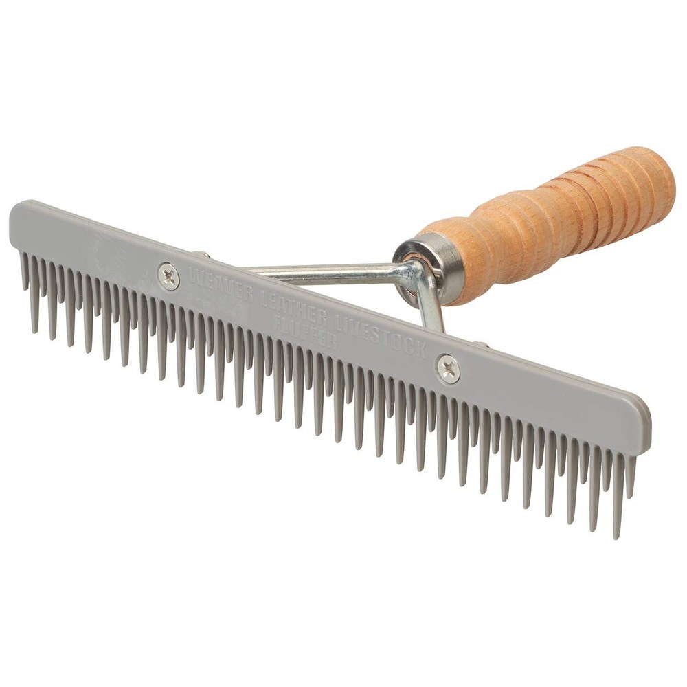 Weaver Livestock Fluffer Comb Wood Handle Replaceable Plastic Blade