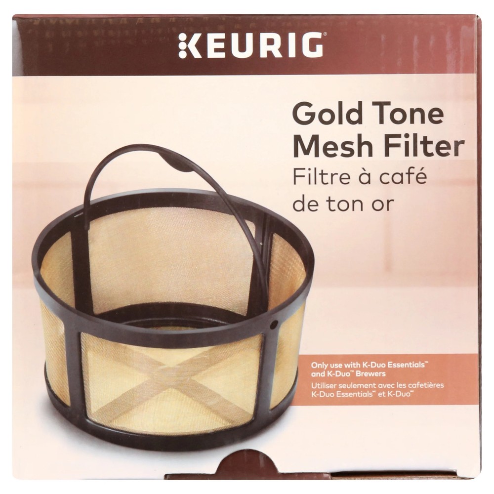 Reusable filter for ground coffee, gold