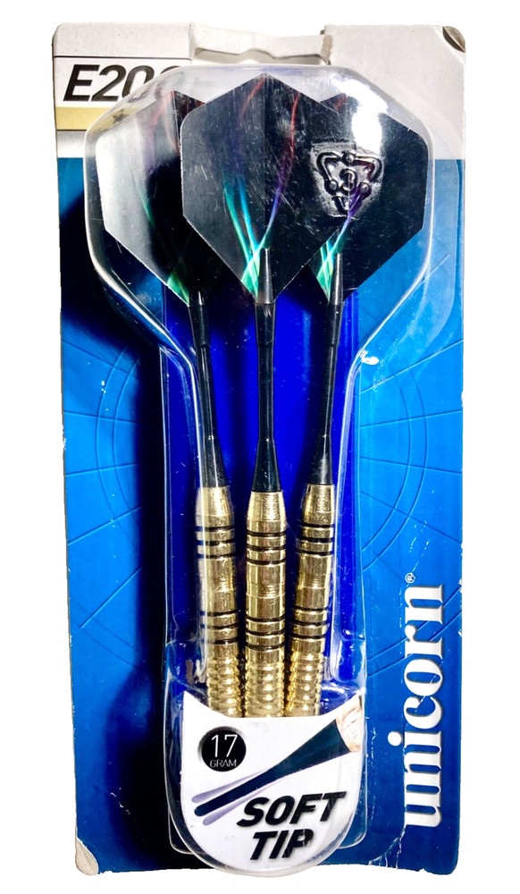 Unicorn E200 Soft Tip Darts 3 Pack With Slimline Case