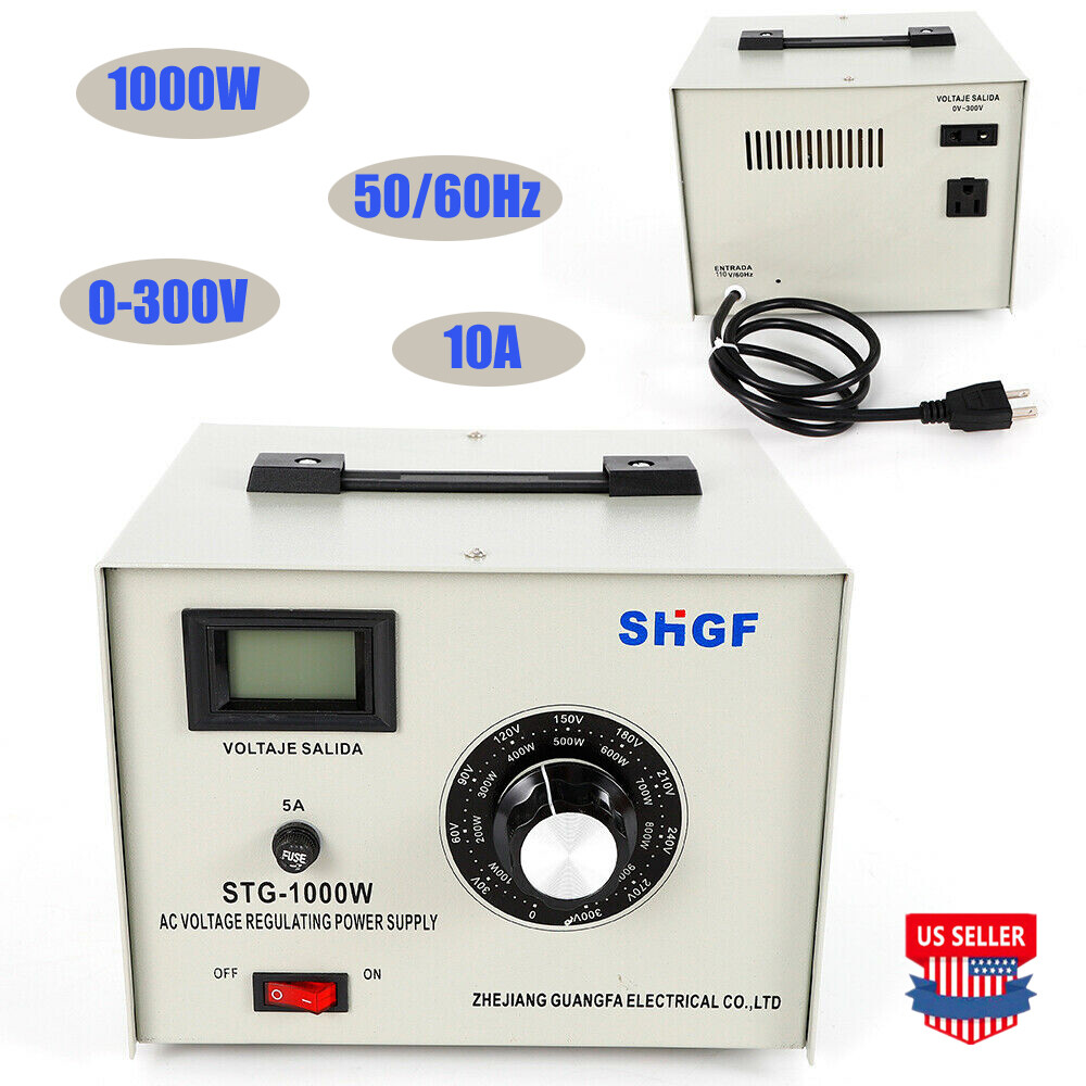 Voltage Regulator Single Phase AC 0-300V Variac Transformer Variable Home/ Shop