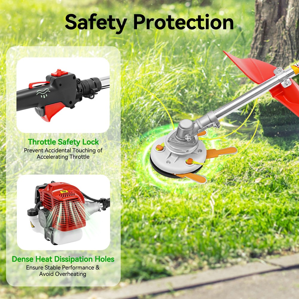 43 CC 2 Stroke Weed Trimmer Lawn Wacker Eater Weed Grass Trimming Machine
