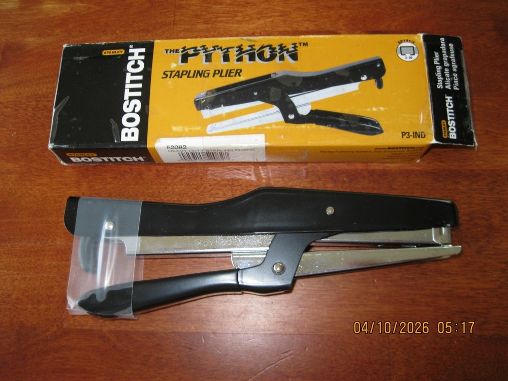 NIB Bostitch Python Stapling Plier P3-IND