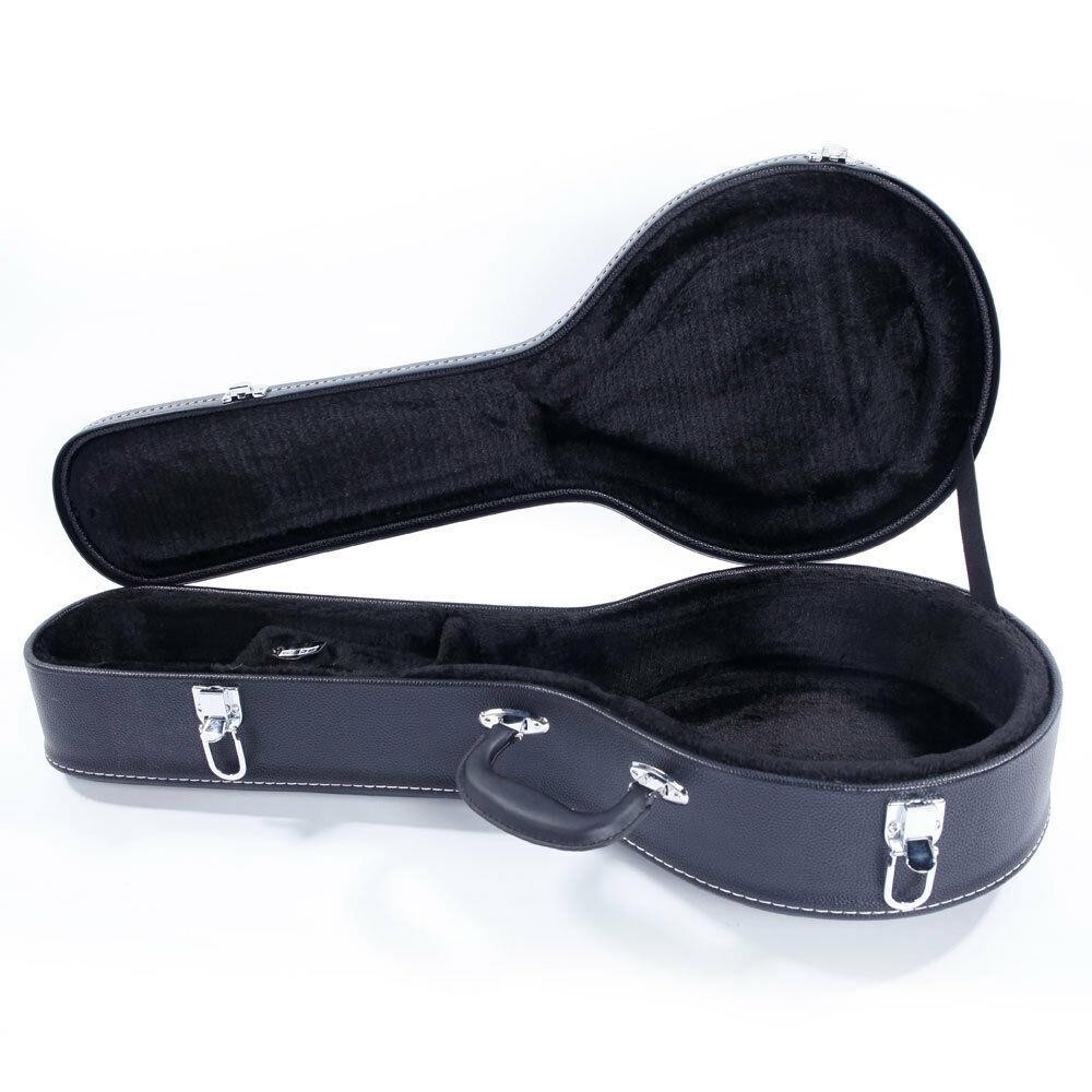 Glarry High Quality Hardshell A-Style Mandolin Leather Hard Case Hardshell