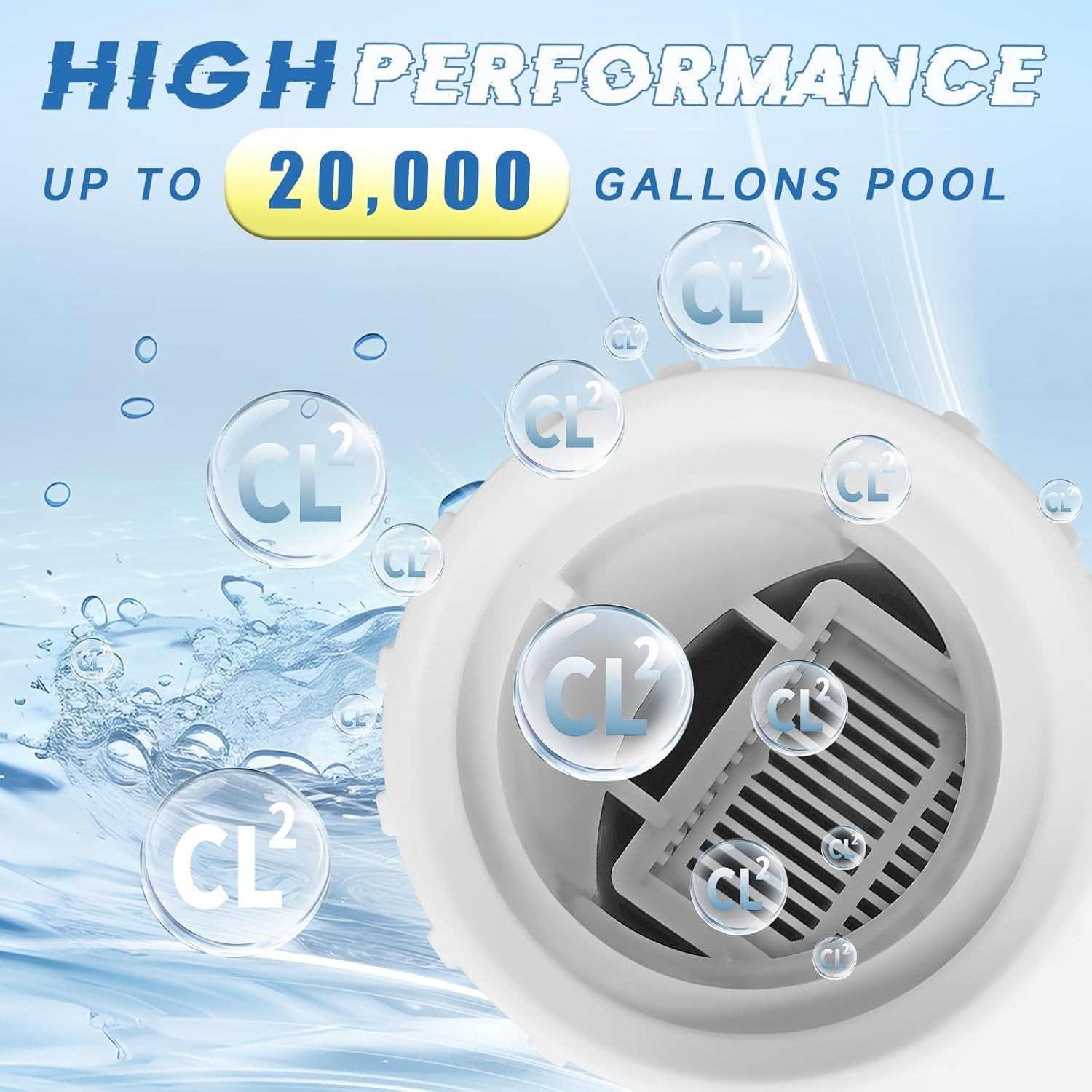 Salt Water Pool Chlorinator System Cell-5 Suitable for Pools Up to 20000 Gallons