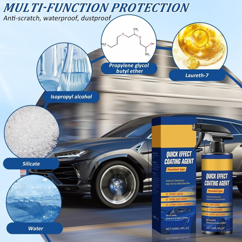 Advanced Car Quick-Acting Coating Agent Spray, Car Coating Spray, Quick Effect