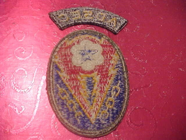 CERTIFIED WW2 U.S. ARMY ADSEC ADVANCED BASE PATCH ORIGINAL UNUSED NO GLOW TYPE 2