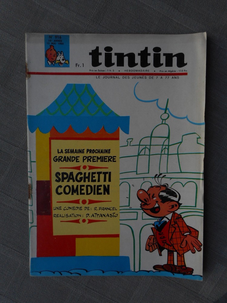 Hebdo Tintin 1St Series No. 916 Correct Condition