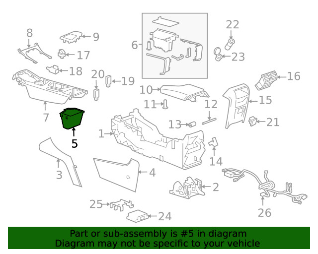 Genuine GM Compartment Box 13270376