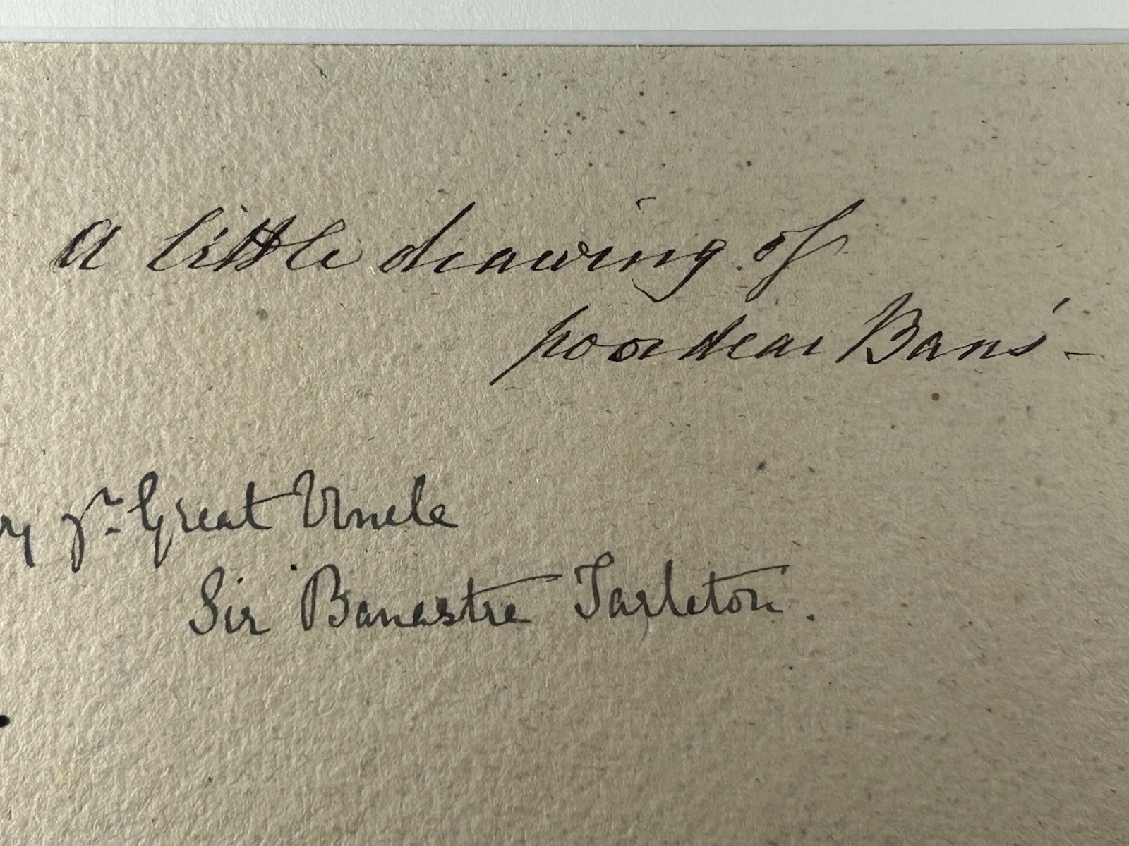 Sketch Hand-Drawn & Signed by Banastre Tarleton British Leader at Battle Cowpens