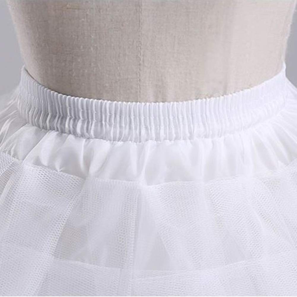 Kids White Mini 3 Layer Petticoat, Flower Girl, Underskirt, Crinoline Slip