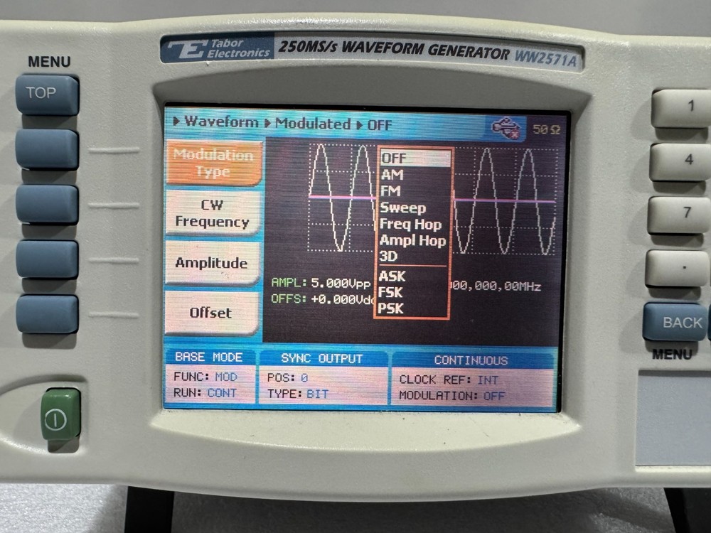 Tabor WW2571A 250MS/s Arbitrary Waveform Generator with LAN/USB/GPIB Interfaces