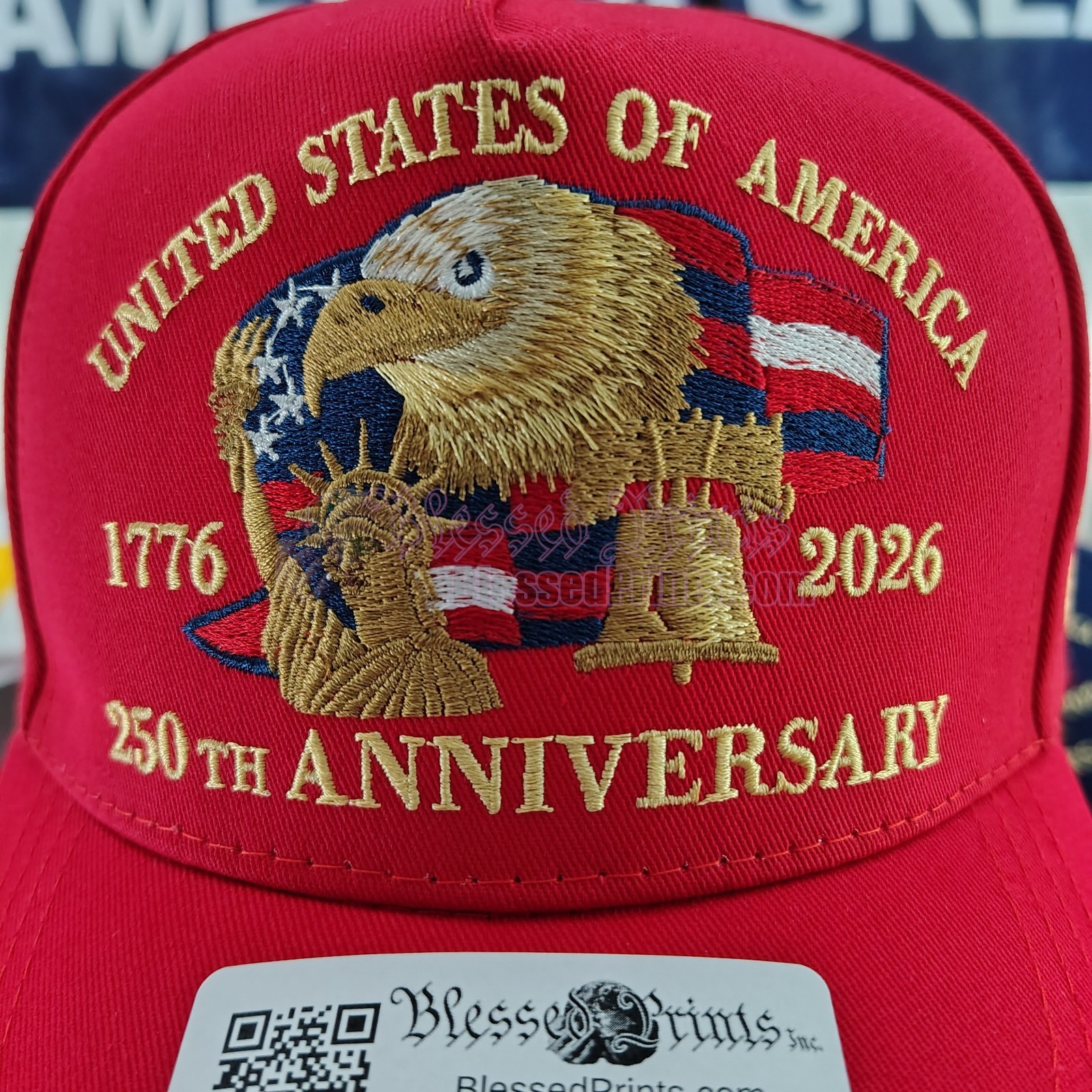 USA 250th Anniversary Hat Cap Eagle 1776 2026 RED Veteran Gift Made In USA V1.0