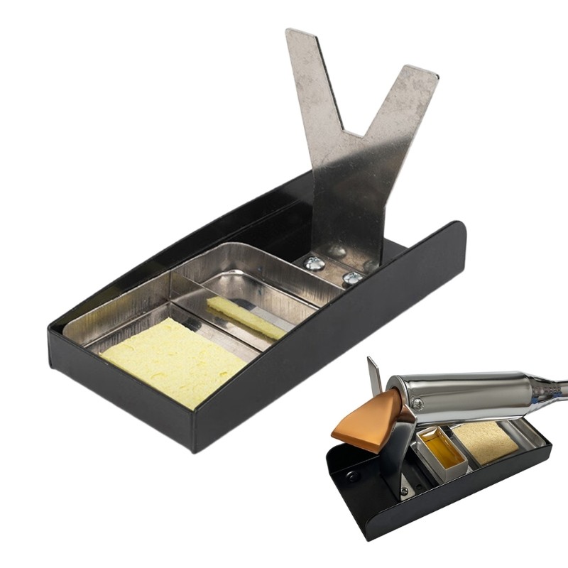 Soldering Tool Stand With Cleaning Sponge Sturdy Iron Construction Workshop