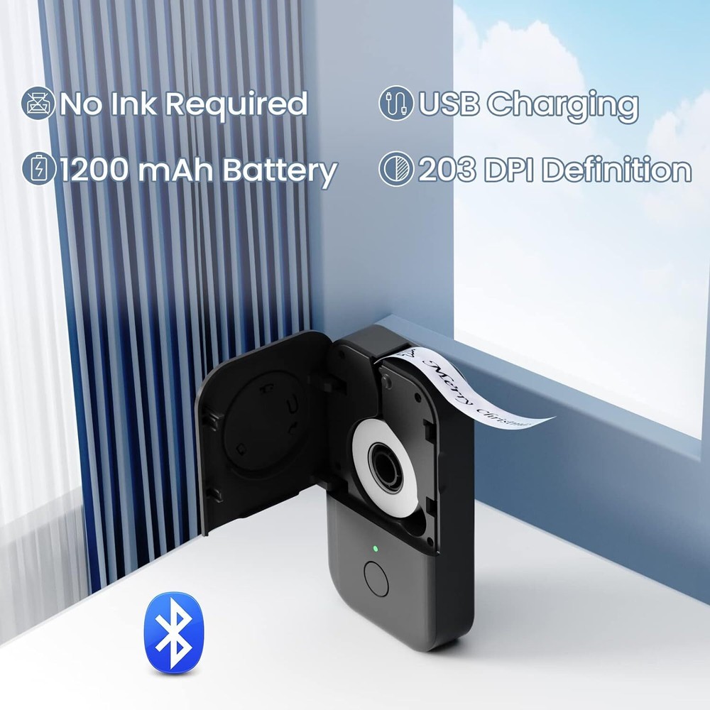 Label Maker Thermal Phomemo D30 Bluetooth Wireless Mini Portable Label Printer