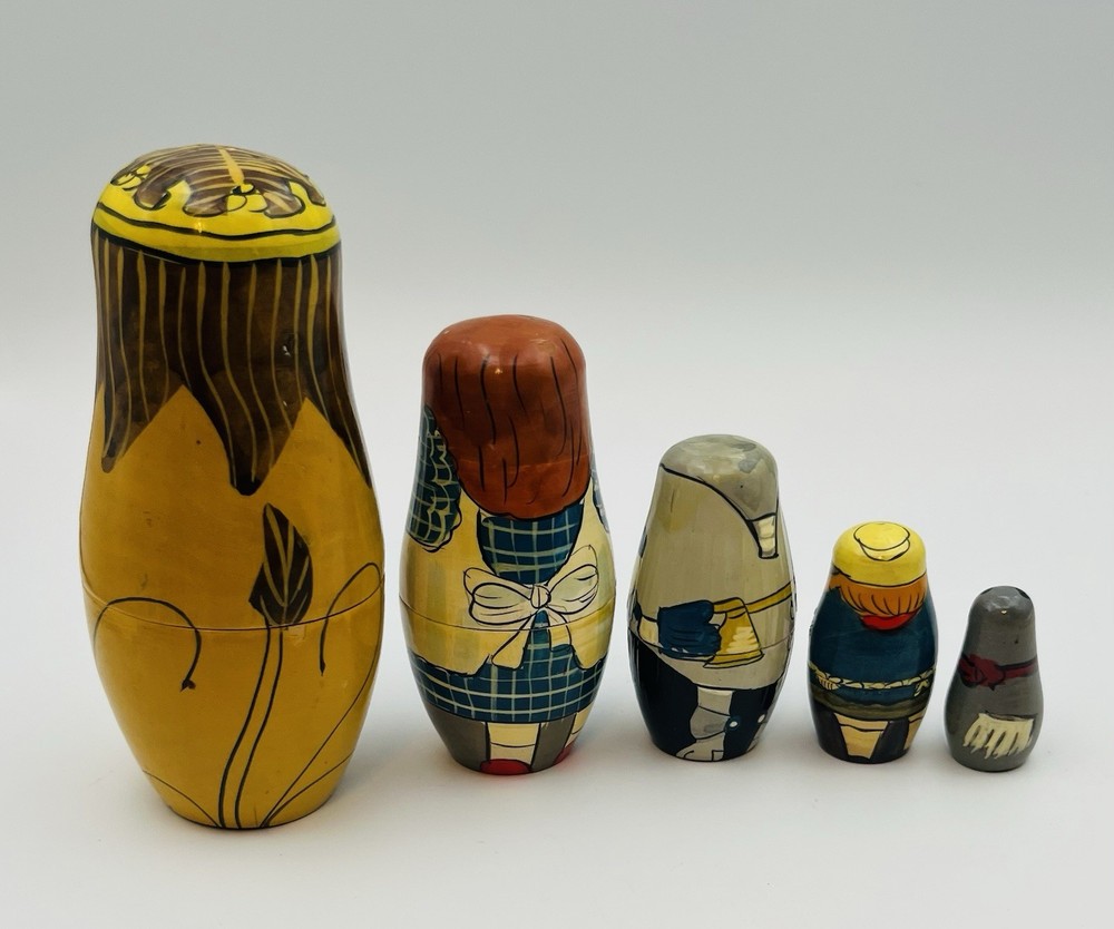 Vintage Wizard of Oz Nesting Dolls Set Complete Authentic Models