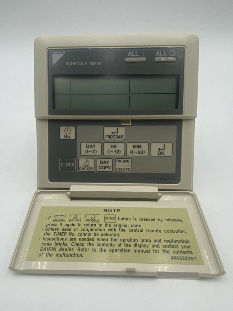 Daikin, DST301BA61, Wall Mounted, Schedule Timer, Time-Clock, Controller