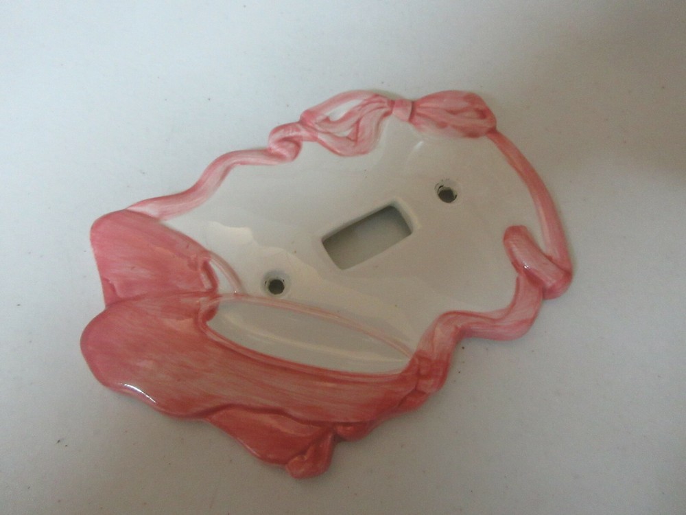 Ballet Slippers , Ceramic Toggle Switch Plate , Vintage , New