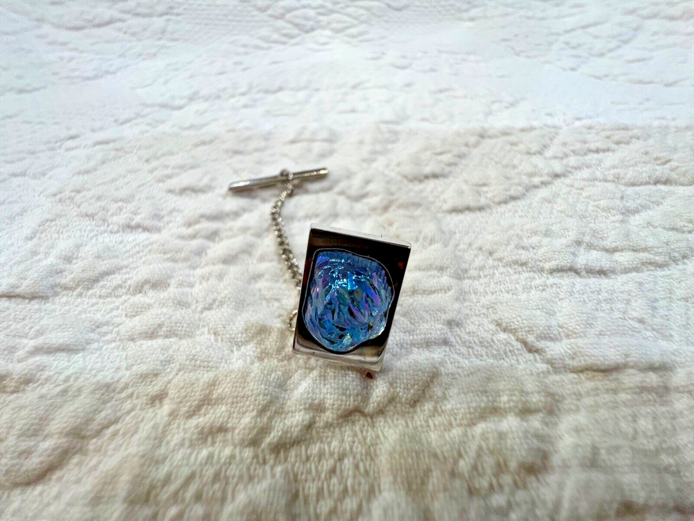 Dichroic Glass Tie Tack Pin