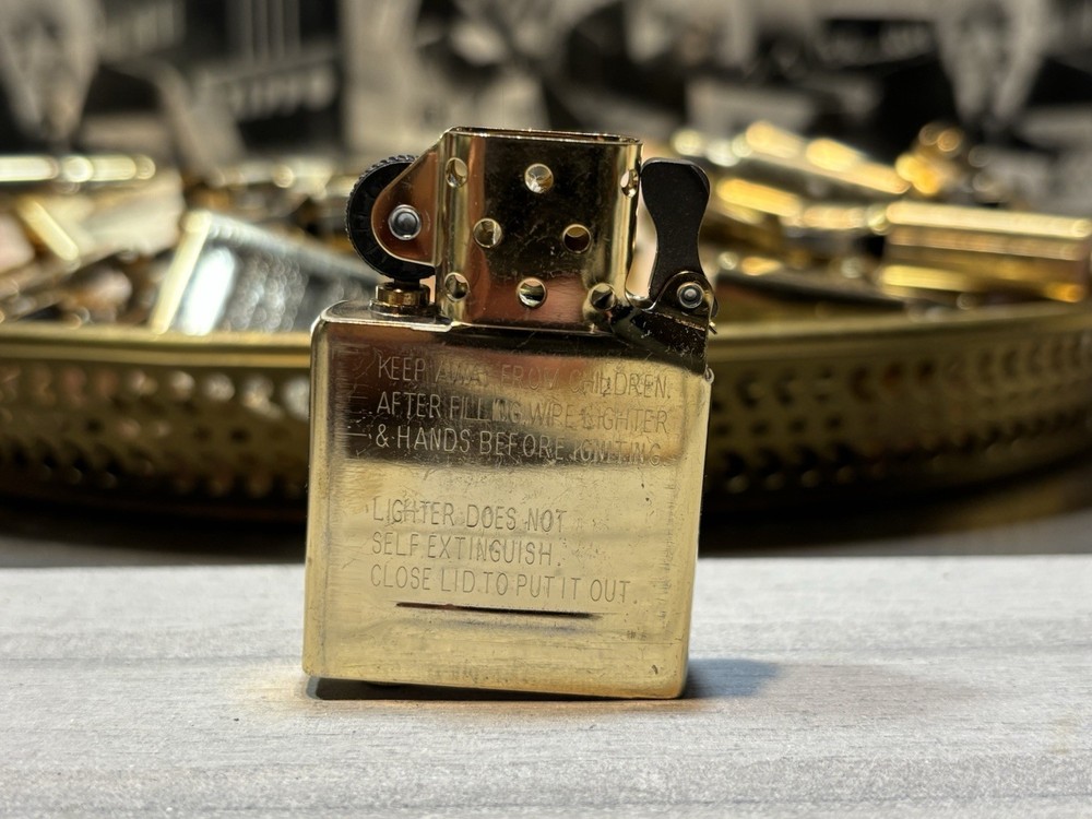 ZIPPO LIGHTER   NEW   BRASS FINISH INSERT ONLY  NO /CASE