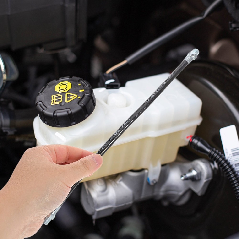 5 Pcs Flex Extension Hoses Quick Release Grease Coupler Double Handle Nozzle