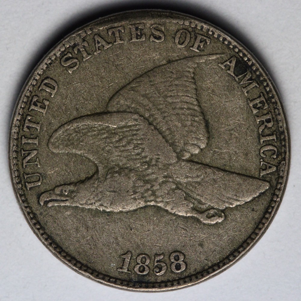 1858 LL Flying Eagle Cent Penny XF E109 TXHU
