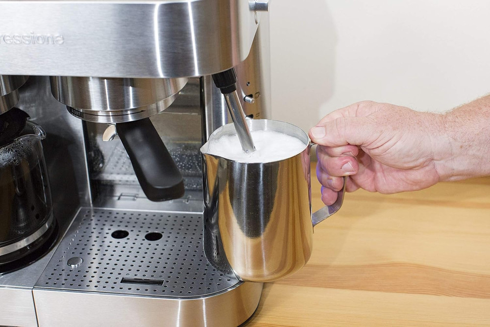 10-Cup Stainless Steel Espresso & Coffee Maker Combo