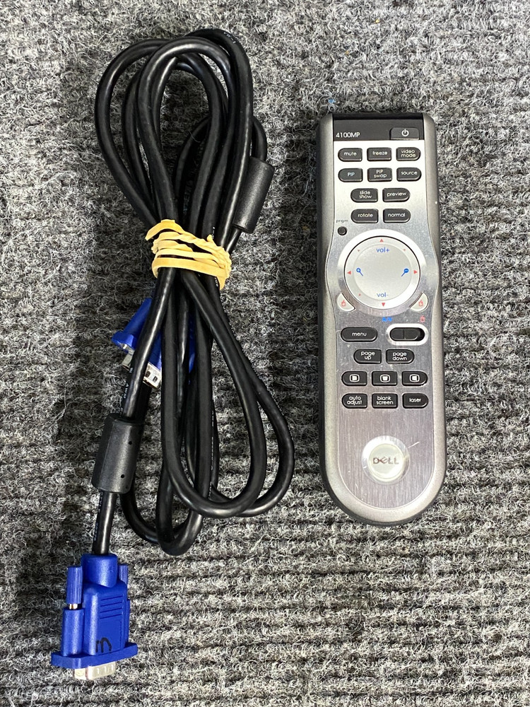 Dell 4100MP Portable DLP Front Projector w/ Hardshell Case, Power Cable & Remote