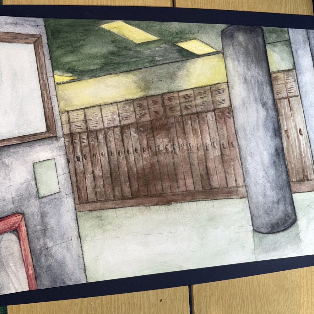 School hallway Production Background #3162