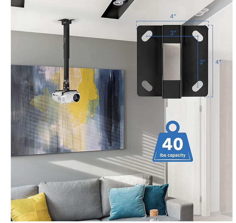 Mount-It! Full Motion Projector Wall & Ceiling Mount