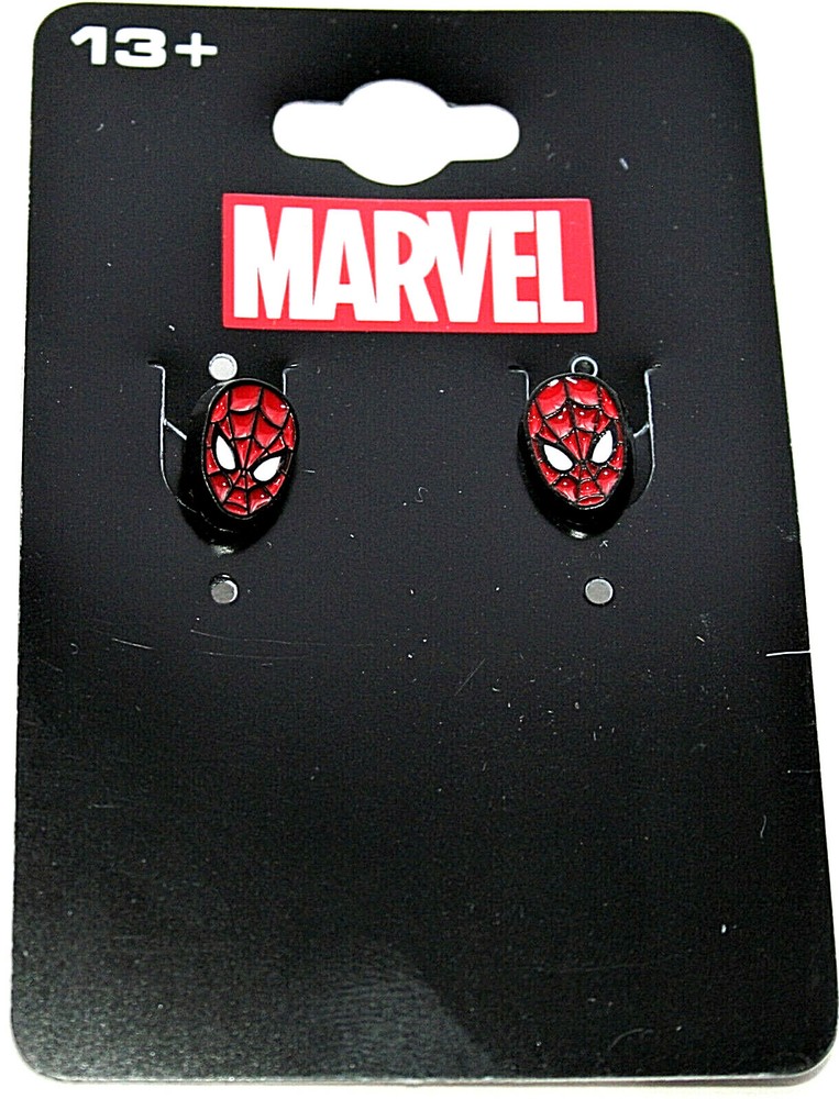 Marvel Comics Spider-Man Face Mask Post Earrings New NOS MOC