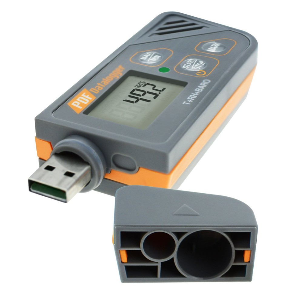 Digital USB Data logger Humidity Temp Internal Sensor  Recorder PDF Excel Report