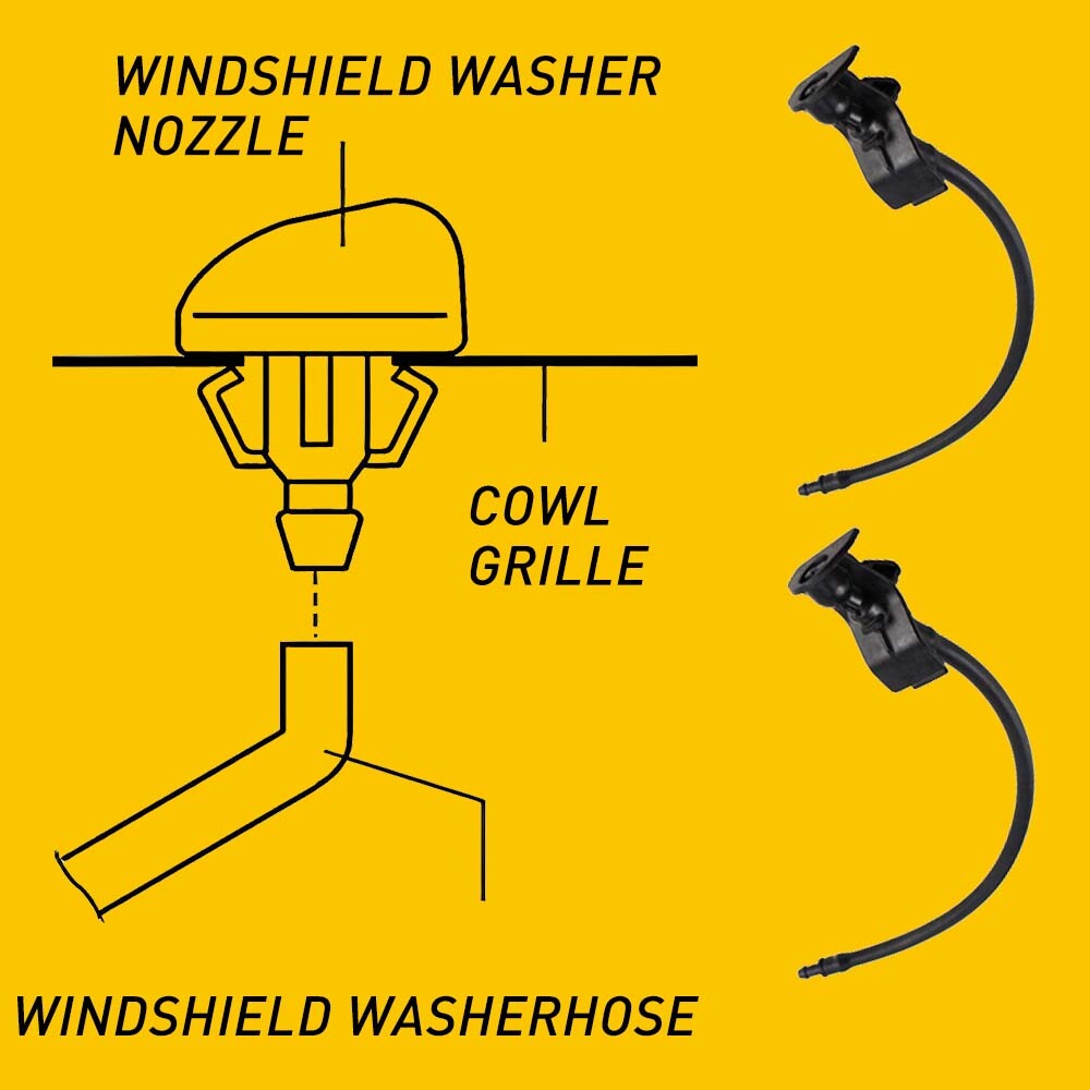 2PCS For 2011-2018 Windshield Wiper Ford Explorer Washer Nozzle Sprayer Jets EAW