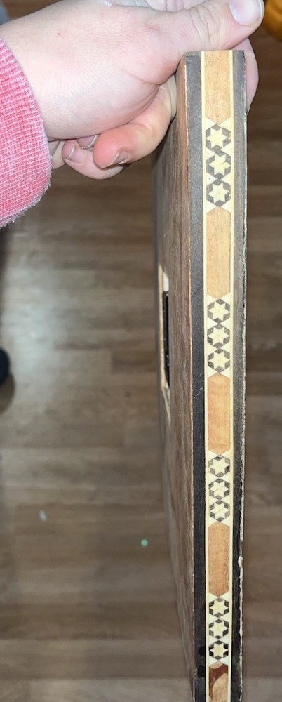 damascus wood inlay clock Working