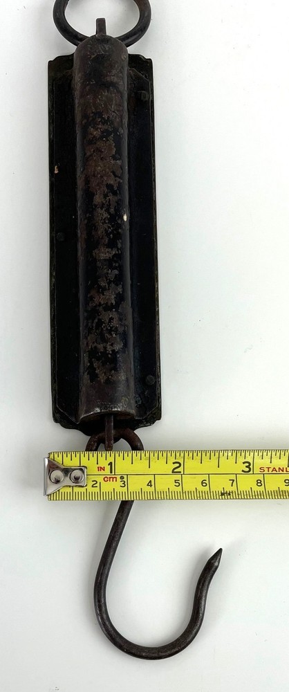 American Improved Spring Balanced Vintage Hanging Scale 25 lbs Brass