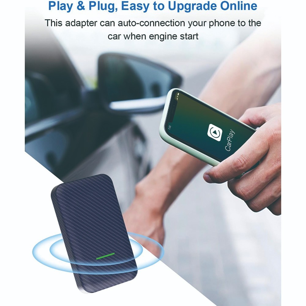 2 in 1 Bluetooth WIFI Convert Wired CarPlay Adapter to Wireless Android Auto