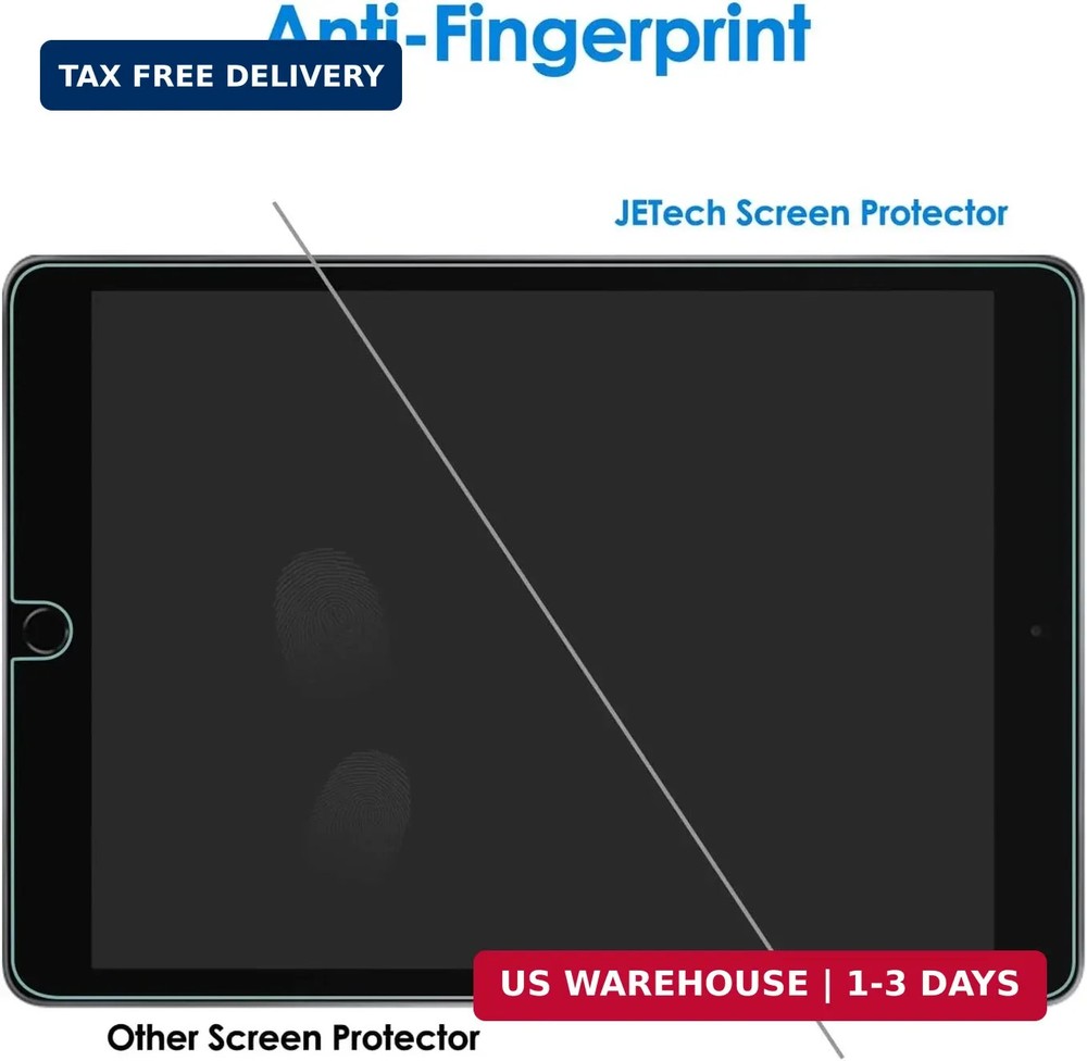 JETech Screen Protector for iPad (10.2-Inch, 2021/2020/2019 Model, 9/8/7 Generat