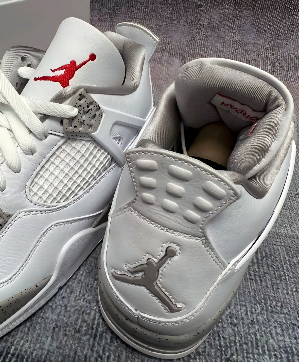 Jordan 4 Retro "White Oreo " Men's Basketball Shoes Mid Top US Size 7-12