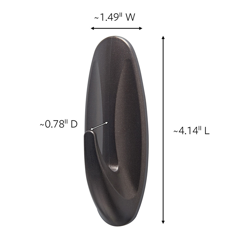 Command Large Outdoor Metallic Bronze Hook [Removable]: 1-pack (Bronze)