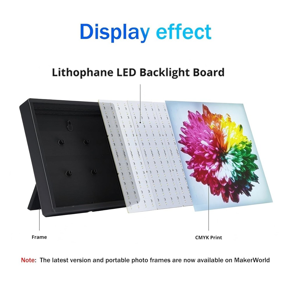 Touch-Controlled Lithophane LED Backlight Kit - 2 Panels for Stunning Home Decor