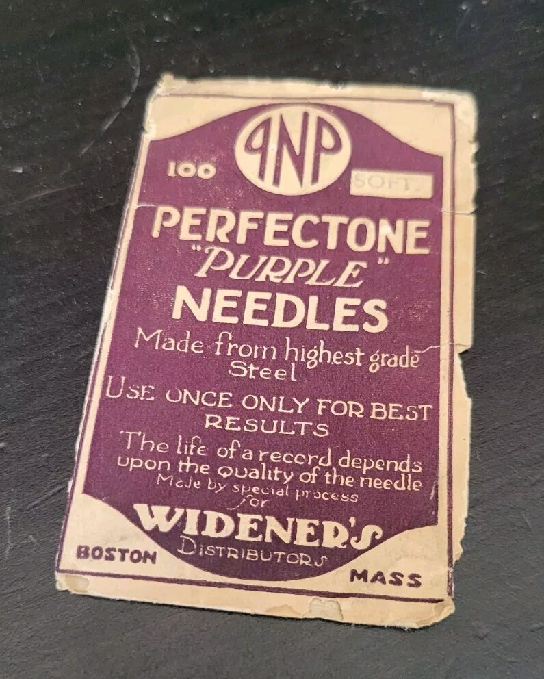 Perfectone Wideners Gramophone phonograph needle packet - empty