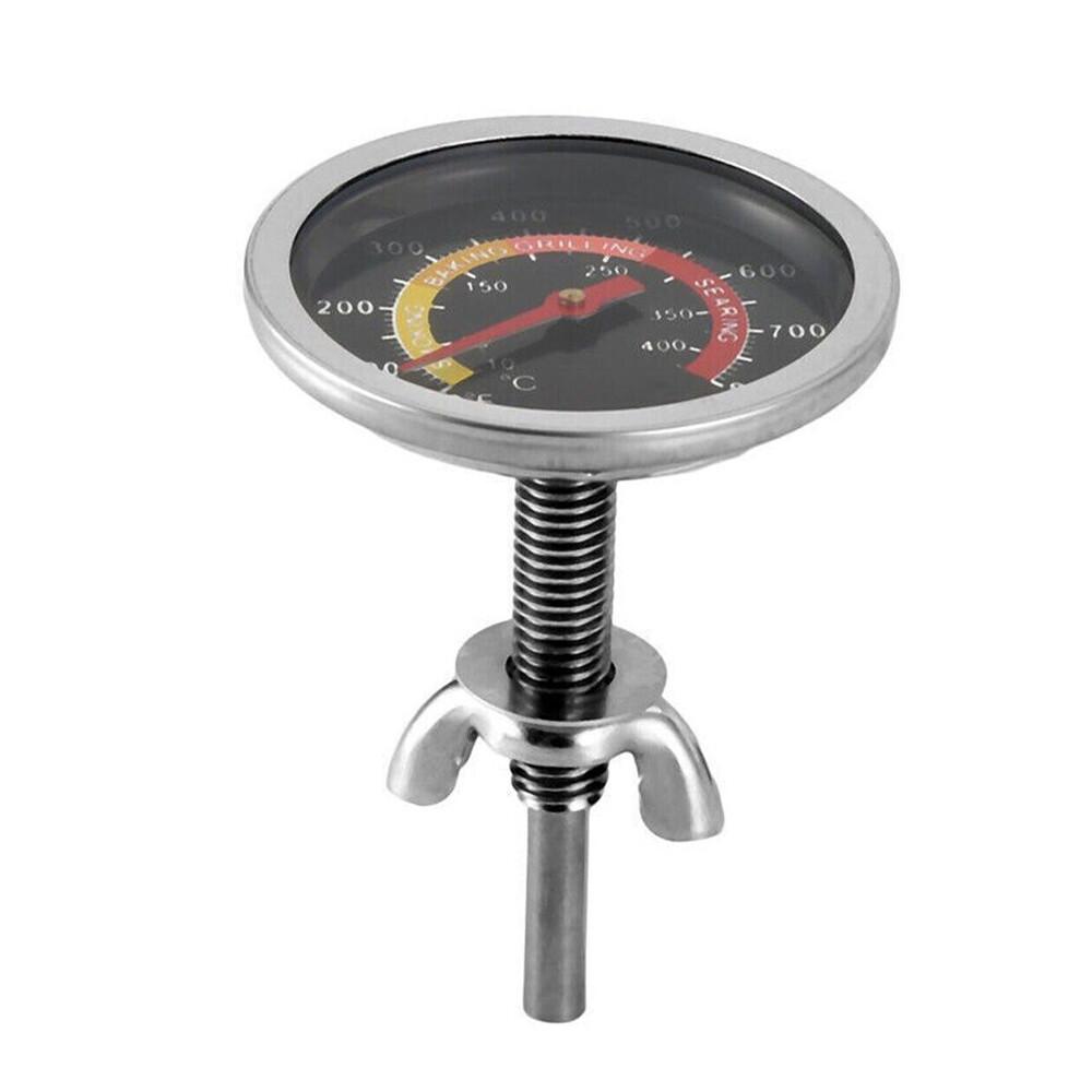 2Pcs Temperature Gauge Thermometer for Barbecue BBQ Grill Smoker Pit Thermostat